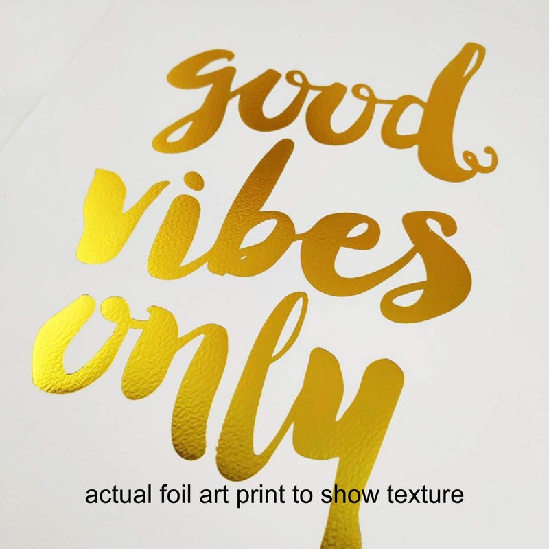 Susie Arts 8X10 Unframed Inspirational Attitude Real Gold Foil Art Print Quotes Wall Poster Home Decor Motivational Art Christmas gifts V165 - Image 3
